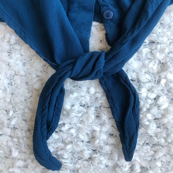 Noisy May Button Up Knot Shirt - Picture 5 of 6